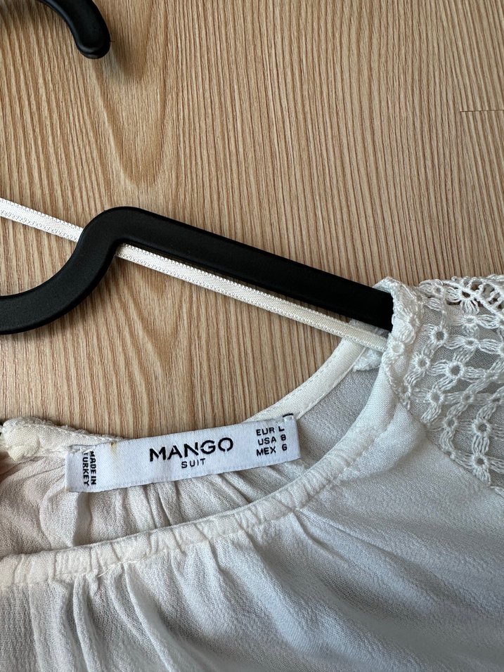 Dantel Detaylı Beyaz Bohem Uzun Kollu Bluz - Görsel 3