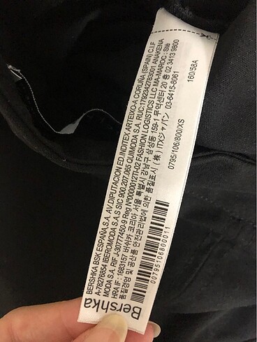 xs Beden siyah Renk Bershka Kargo Şort Etek