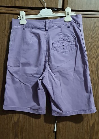 Kadın Lila Pamuklu Şort - Görsel 2