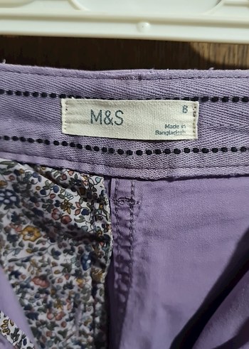 Kadın Lila Pamuklu Şort - Görsel 3