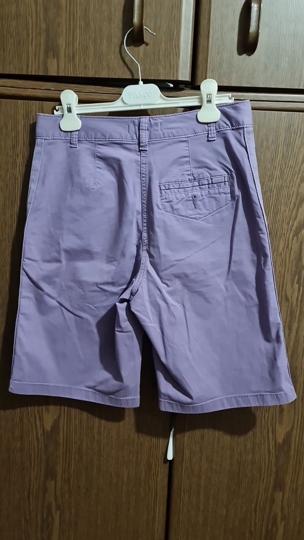 Kadın Lila Pamuklu Şort - Görsel 2