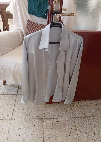 Adil Işık bayan blazer ceket ve gümüş saten gömlek 2 li takım 44 ve 46 bdn