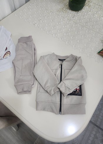 Gri Fermuarlı Bebek Erkek Takım - Görsel 3