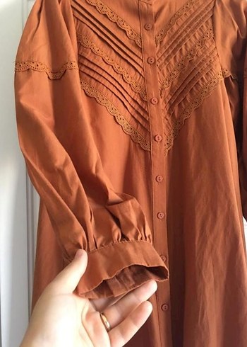 Trendyol & Milla Düğmeli Bohem Nakışlı Midi Tunik