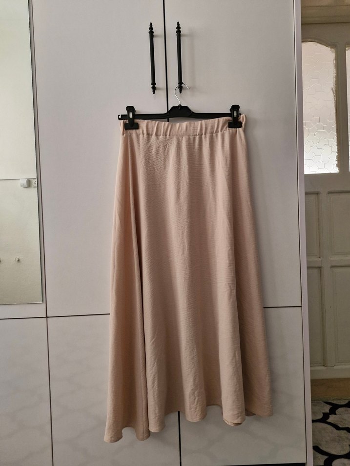 Bej Düğmeli Bohem etek ikili takım - Görsel 2