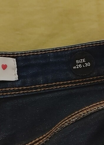 26 Beden lacivert Renk Koton jeans 26/30