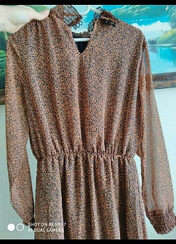 s Beden Leoparli kisa elbise