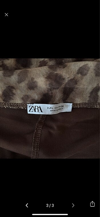 Zara zara leopar etek