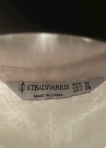 Bershka Beyaz Keten Kısa Kollu Salaş Gömlek
