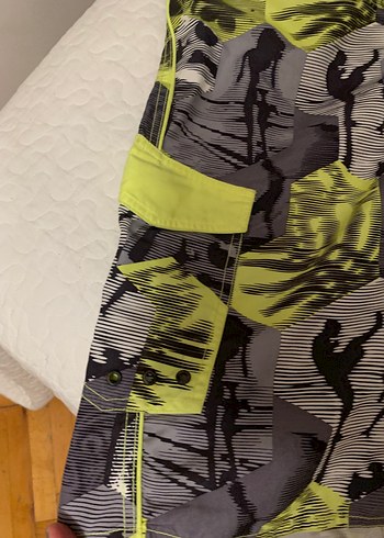 l Beden sarı Renk Adidas Desenli Gri-Sarı Erkek Mayo Şortu