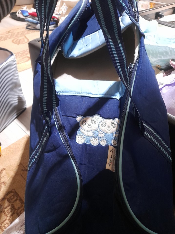 Lacivert  bebek ana kucağı - Görsel 3