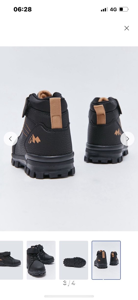 Erkek Çocuk Siyah Yılan Desenli Kauçuk Bot - Görsel 2