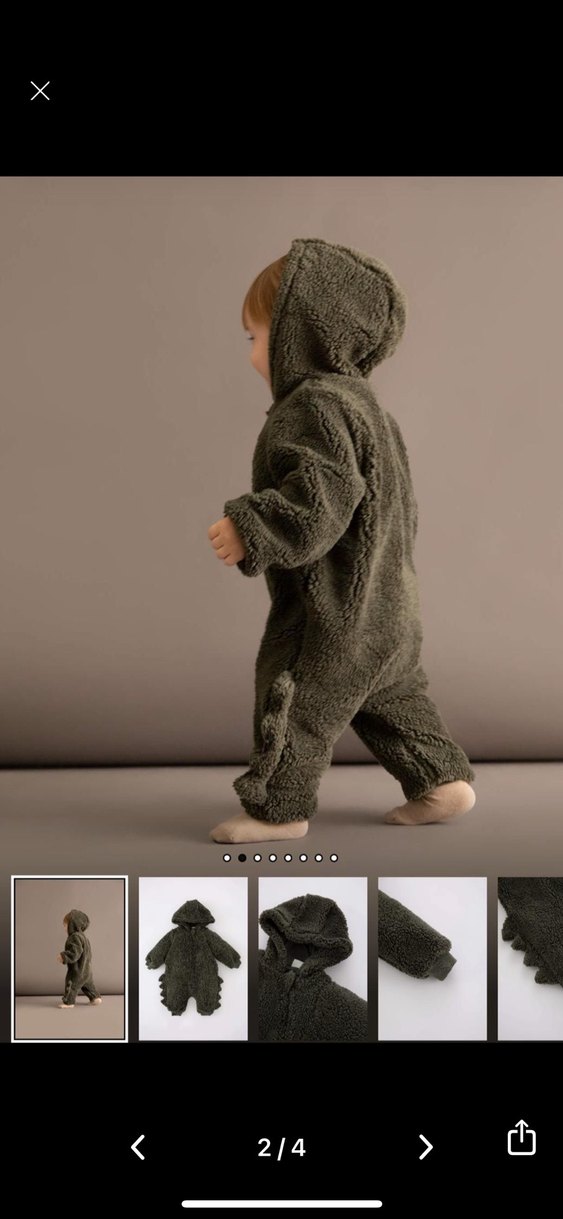 Kapüşonlu Kürklü Bebek Tulumu - Görsel 2