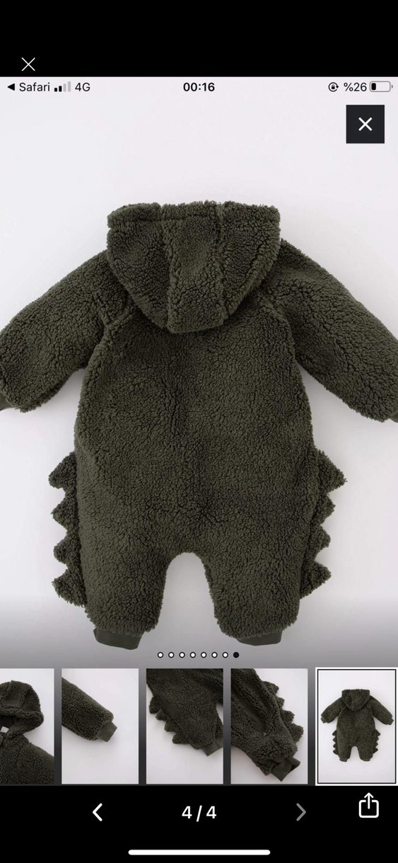 Kapüşonlu Kürklü Bebek Tulumu - Görsel 3