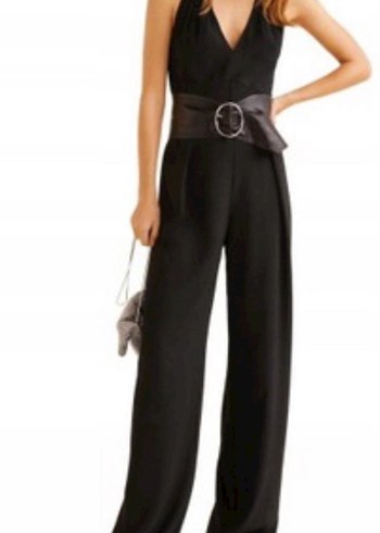 Siyah Kadın Uzun Tulum - Görsel 2