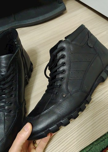 Siyah Bağcıklı Erkek Biker Bot - Görsel 3