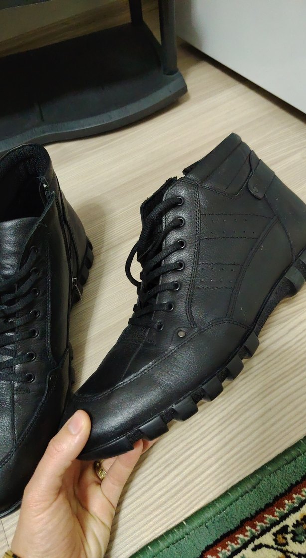 Siyah Bağcıklı Erkek Biker Bot - Görsel 3