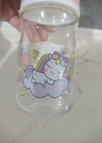 Pembe Unicorn Desenli Çocuk Termos Şişesi - Görsel 3