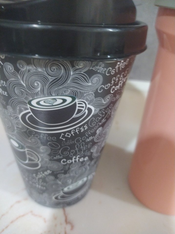 Çocuklar için pembe termos şişe ve gri kapaklı bardak - Görsel 3