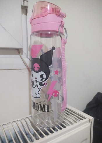 Kuromi Temalı Pembe Su Matarası - Görsel 3