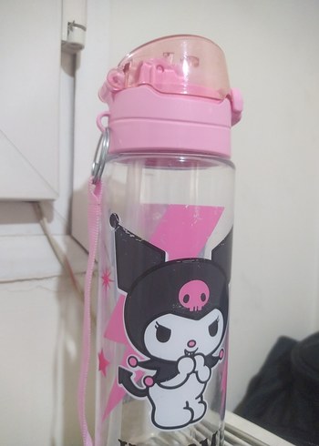 Kuromi Temalı Pembe Su Matarası - Görsel 2