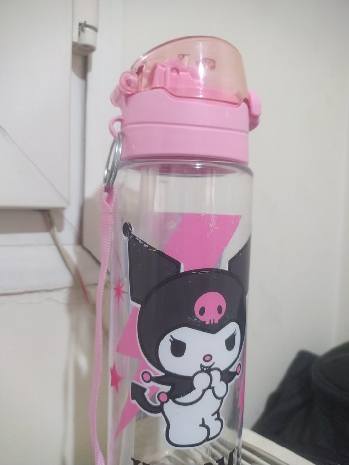 Kuromi Temalı Pembe Su Matarası - Görsel 2