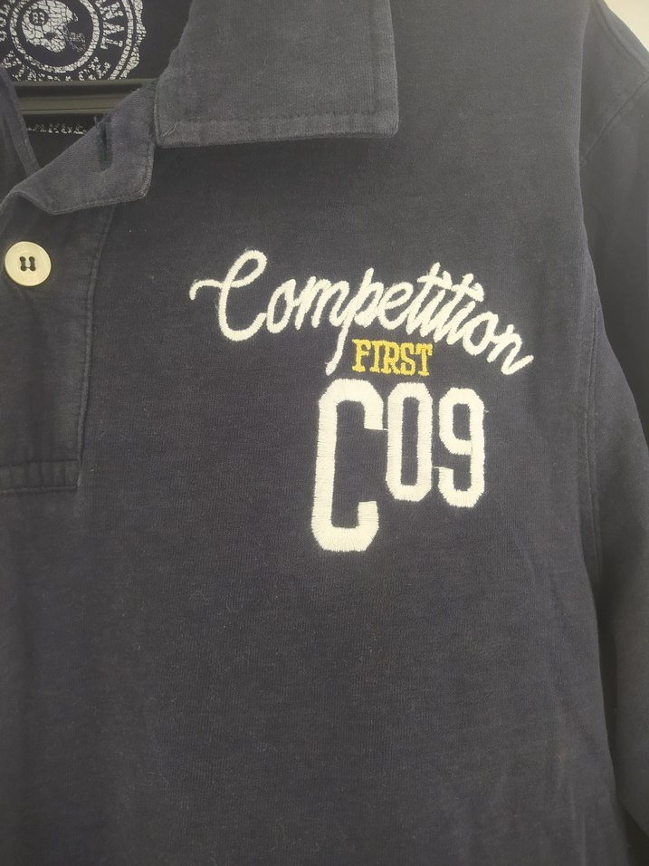 Lacivert Erkek Uzun Kollu Polo Tişört - Görsel 2