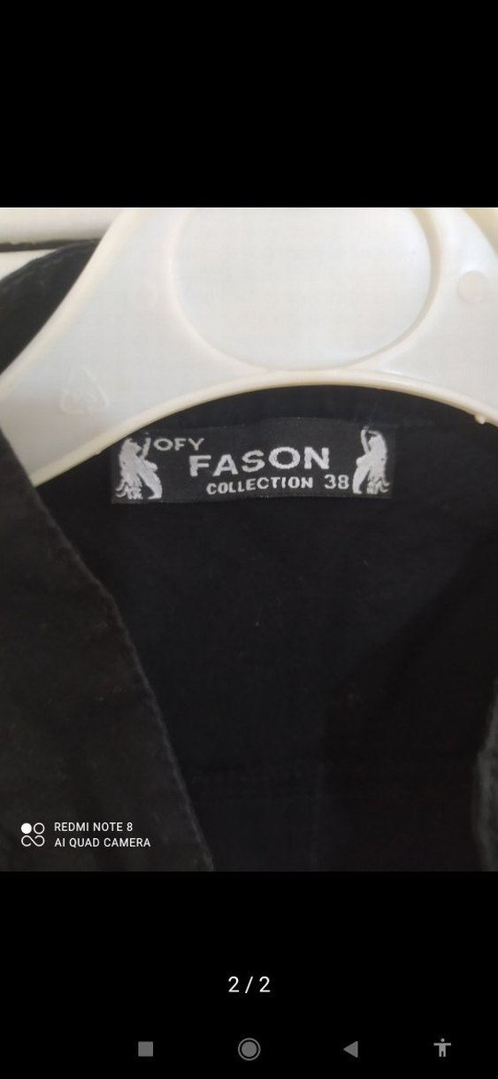 Siyah Denim Kısa Kollu Bolero - Görsel 2