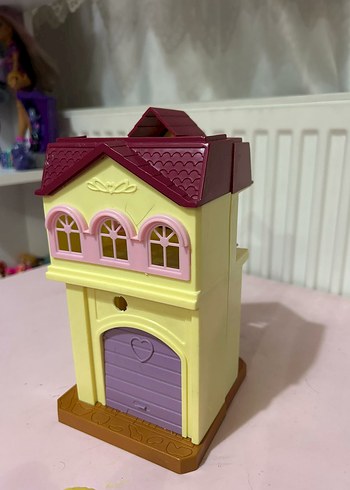 Pastel Pembe Oyuncak Bebek Evi - Görsel 3