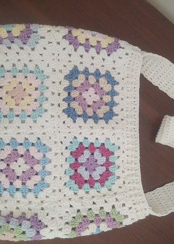 Renkli Örgü Bohem Kadın Çanta - Görsel 3