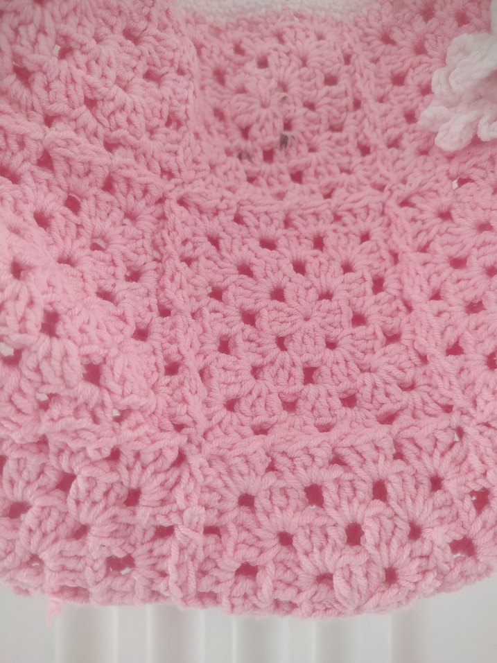 Dantel Detaylı Pembe Örgü Kadın Çanta - Görsel 4