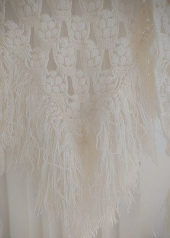 Kadın Dantel Detaylı Bohem Örgü Şal - Görsel 4