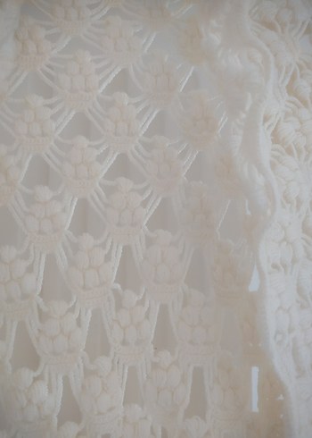 Kadın Dantel Detaylı Bohem Örgü Şal - Görsel 3