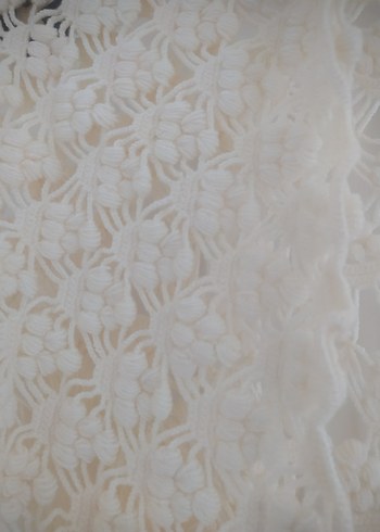 Kadın Dantel Detaylı Bohem Örgü Şal - Görsel 2