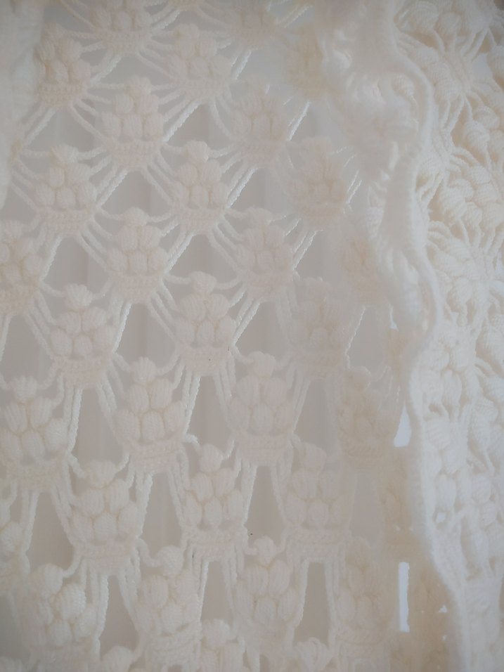 Kadın Dantel Detaylı Bohem Örgü Şal - Görsel 3