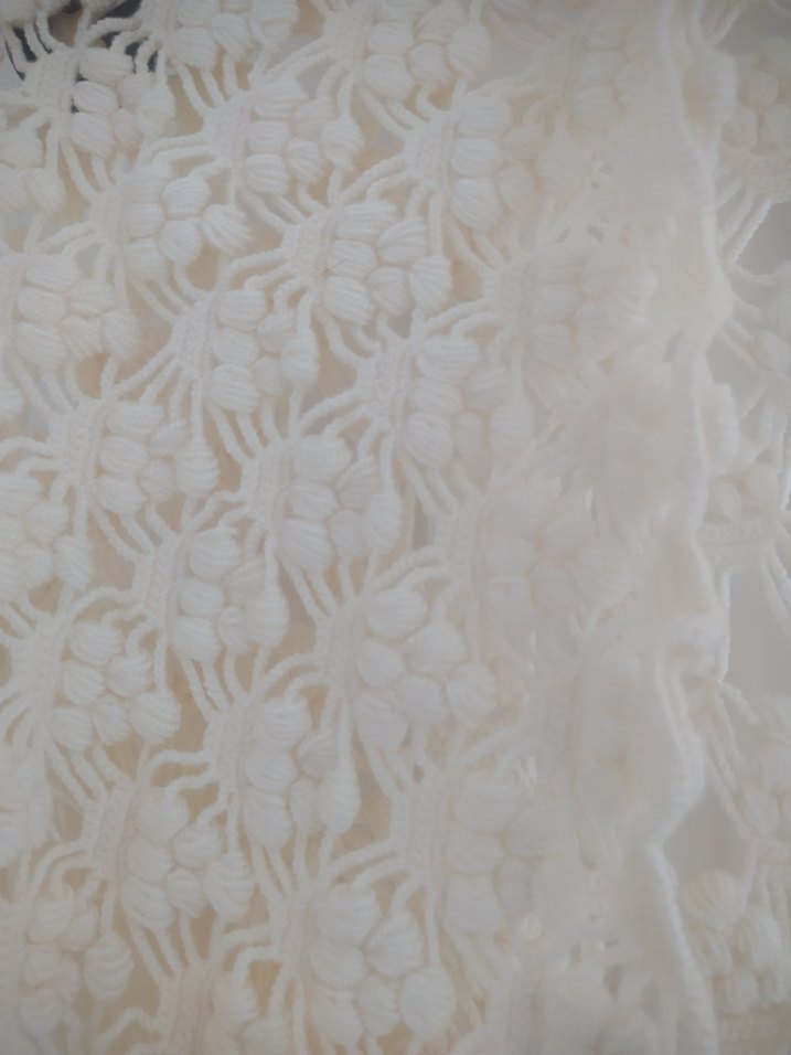 Kadın Dantel Detaylı Bohem Örgü Şal - Görsel 2