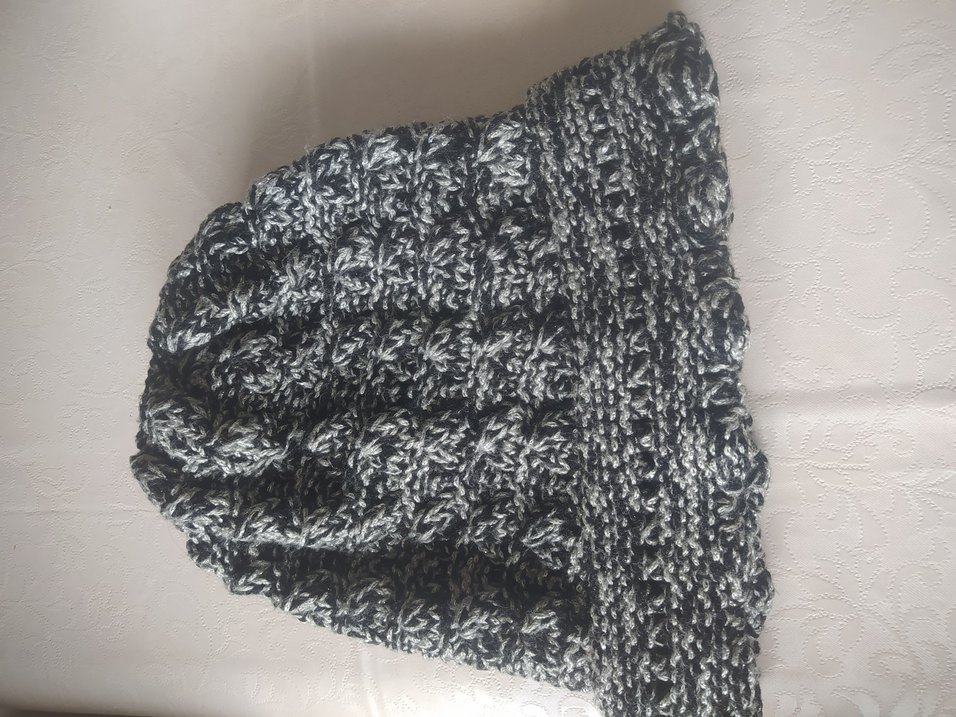 Gri Uzun Örgü bere - Görsel 2