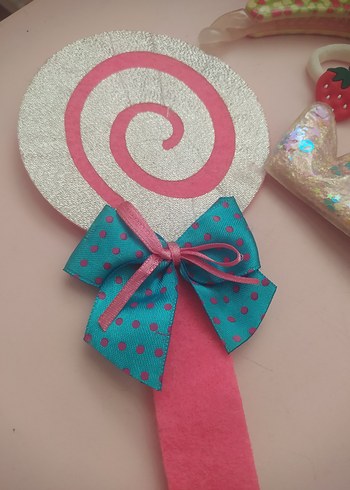 Renkli Desenli Çocuk Saç Aksesuarları Seti - Görsel 4