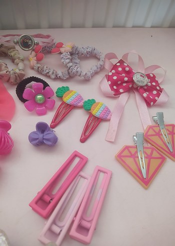 Renkli Desenli Çocuk Saç Aksesuarları Seti - Görsel 3