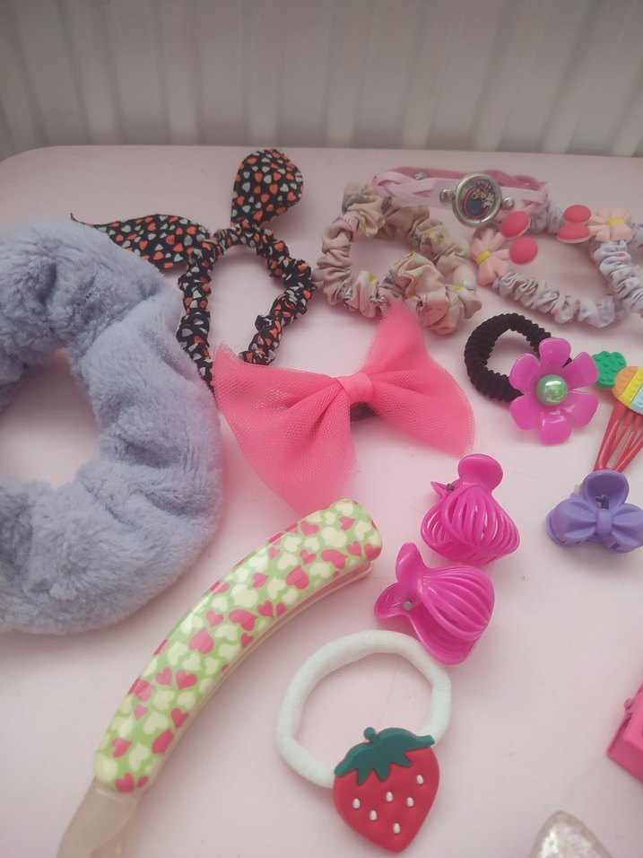 Renkli Desenli Çocuk Saç Aksesuarları Seti - Görsel 2