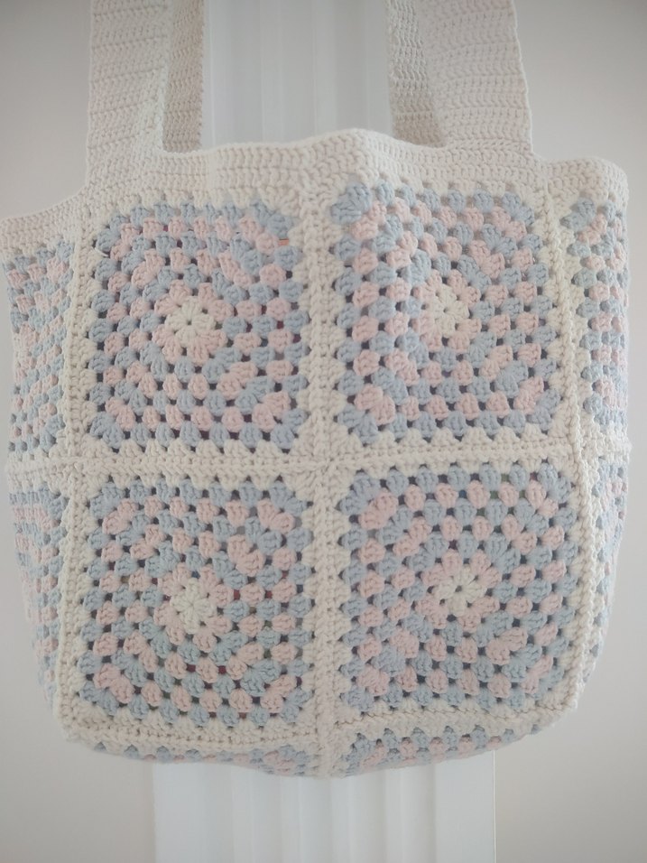 Bej Dantelli Örgü Bohem Kadın Çanta - Görsel 2