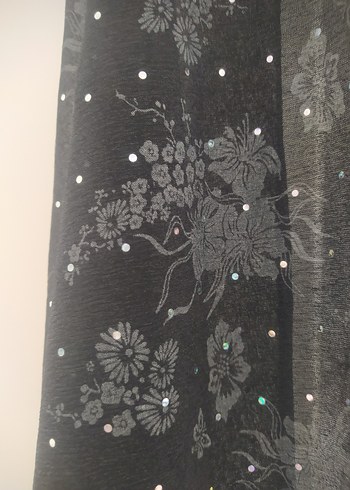 Gri Gotik Tarzda Drape Şal - Görsel 2