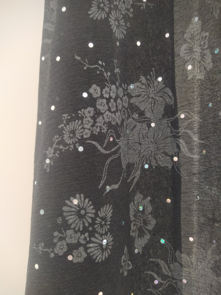 Gri Gotik Tarzda Drape Şal - Görsel 2