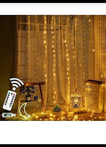 PERDE LED 10 SAÇAKLI PERİ LED IŞIK 300*300 CM 8 FONKSİYONLU KUMA