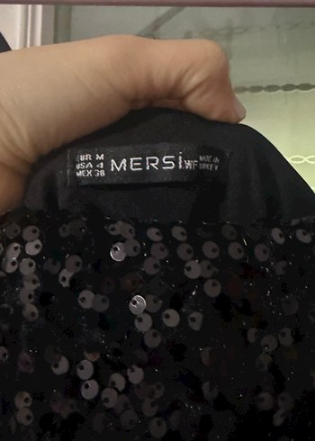 Siyah Payetli Mini Abiye Elbise - Görsel 6