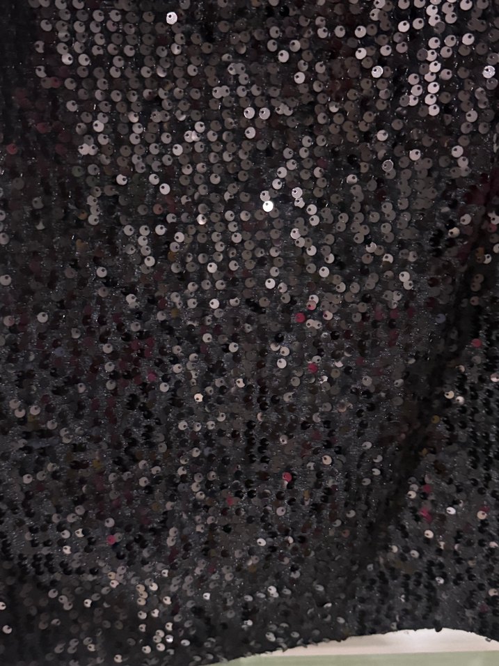 Siyah Payetli Mini Abiye Elbise - Görsel 4