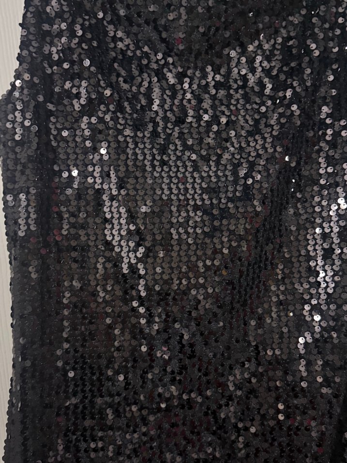 Siyah Payetli Mini Abiye Elbise - Görsel 2