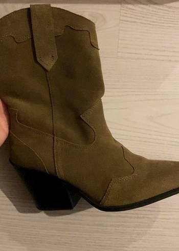35 Beden haki Renk Haki Süet Kovboy Bot