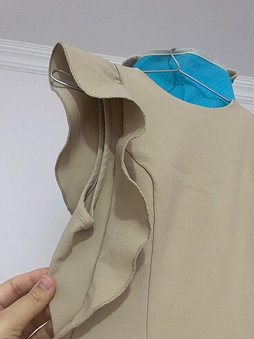34 Beden camel Renk Bej elbise