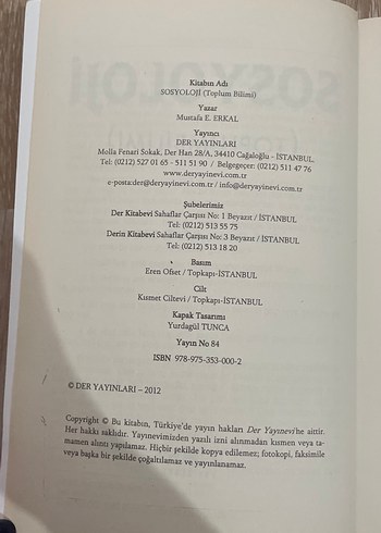 Sosyoloji (Toplumbilimi) - Prof. Dr. Mustafa E. Erkal